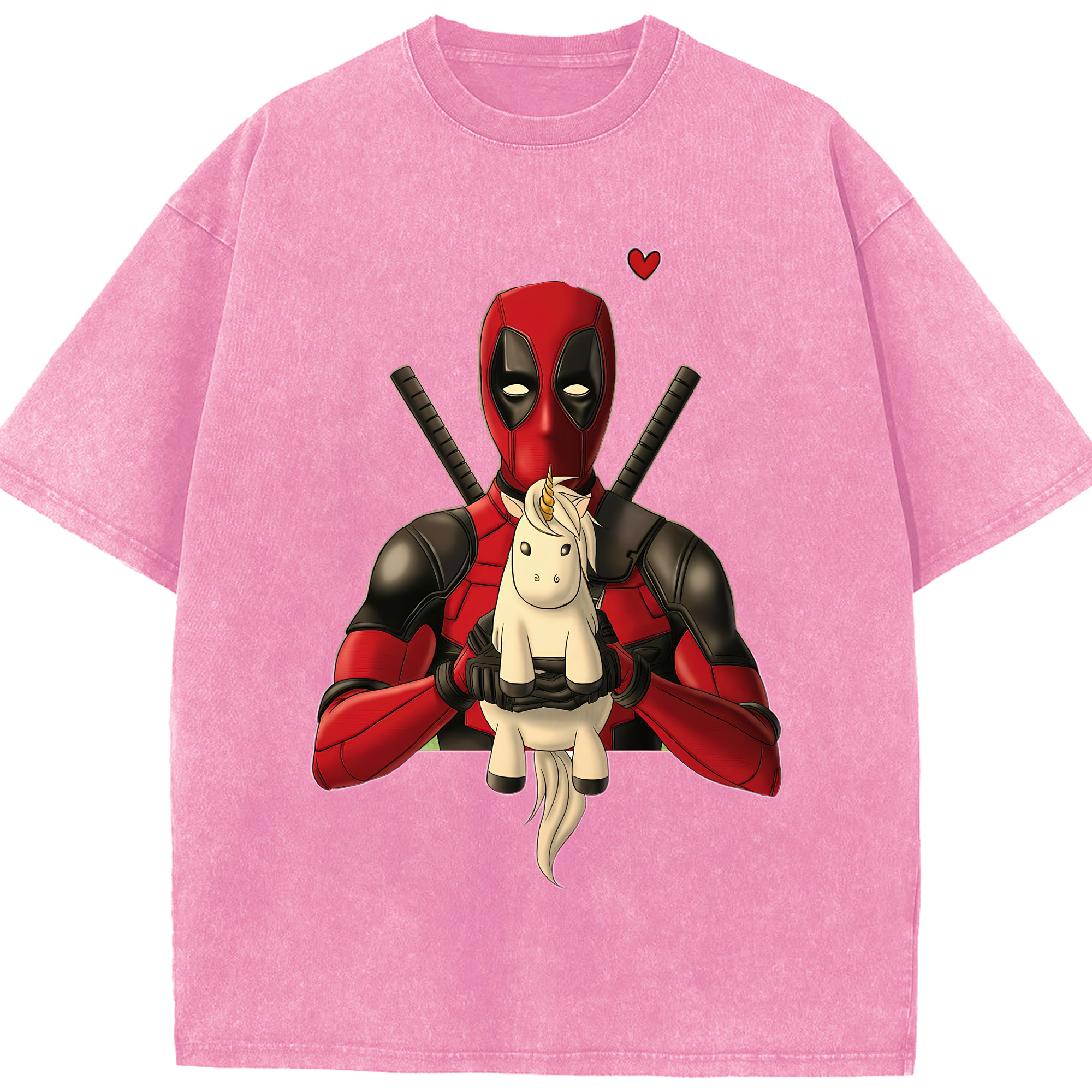 （画像用） Deadpool デッドプール 綿100% ヴィンテージ風 半袖Tシャツ（フロントプリント）